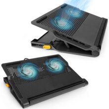 Cooler para Notebooks 17′ com Inclinação Ajustável e Ventilador Duplo + HUB 4 Portas USB-A Targus – AWE81US