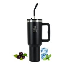Copo Térmico Com Canudo E Tampa 40oz Grande Anti-vazamento