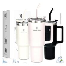 Copo Térmico Gigante 1,2l Inox Com Tampa E Inox Canudo