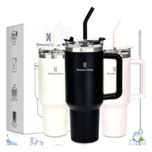 Copo Térmico Gigante 1,2l Inox Com Tampa E Inox Canudo