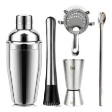 Coqueteleira Bar Man Profissional Inox Drink Caipirinha Bar Cor Prateado