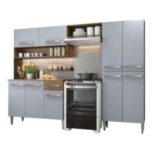 Cozinha Compacta Madesa Emilly Pop Com Armário E Balcão