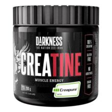Creatina Darkness Creapure 200g – Energia, Força e Ganho Muscular com Fórmula 100% Pura, Sem Glúten e Sem Açúcar