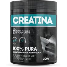 Creatina Monohidratada Pote 300g – 100% Pura Importada – Soldiers Nutrition
