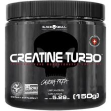 Creatine Turbo – 150g – Sem sabor – BlackSkull – Creatina Monohidratada em pó, com carboidrato para melhor absorção e performance.