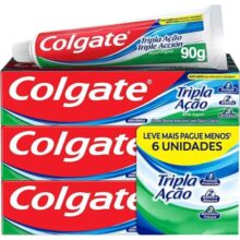Creme Dental Colgate Tripla Ação Menta Original 90g 6 uni