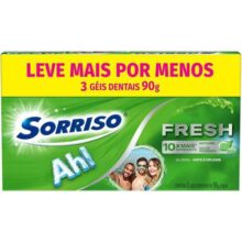 Creme Dental Sorriso Fresh Hortelã Explosion 90g Promo 3 un