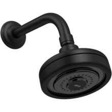 Deca Ducha Redonda de Parede Black Matte Acqua Plus