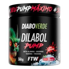 Dilabol Pump Pré Treino Pote 300g Sabor Cereja Ice Diabo Verde – FTW