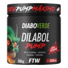 Dilabol Pump Pré Treino Pote 300g Sabor Frutas Vermelhas Diabo Verde – FTW