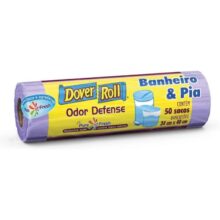 Dover-Roll Odor Defense Banheiro & Pia Lilás Rolo com 50 Sacos para Lixo Pure Fresh