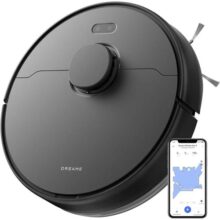 DREAME D9 Max Gen 2 Robô Aspirador de Pó e Passa Pano, 6000Pa, 240 Min Autonomia, Navegação Laser,Evitação Inteligente de Obstáculos, App/Voz(Alexa/Google), Mapeamento Multinível, 100-240V