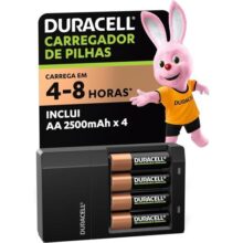Duracell Carregador de Pilhas Recarregáveis AA e AAA Com 4 Pilhas AA Inclusas – Bivolt