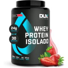 Dux Nutrition Whey Protein Isolado Morango – Pote 900 G