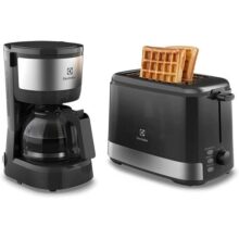Electrolux Kit Cafeteira 15 Xícaras e Torradeira Elétrica 8 Níveis Efficient Inox ECT10 220V