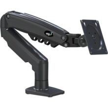 ELG, F80N, Suporte Ergonômico Articulado de Mesa com Pistão a Gás, Design Compacto e Retrátil para Monitores de 17” a 35”, Suporta de 2kg a 9kg, Preto