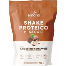 Emana Suplemento Alimentar em pó Shake Proteico Vegetal Sabor Chocolate com Avelã – 450g