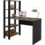 Escrivaninha com Estante Lateral MATCH cor Preto/Pinho – Artely