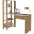 Escrivaninha com Estante Lateral MATCH cor Preto/Pinho – Artely