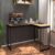 Escrivaninha Em L Mesa De Canto Lamina Com Preto Estilo Industrial Vintage Para Home Office E Escritório Mod: Pier
