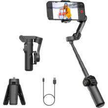 Estabilizador Gimbal para iPhone Gimbal de 3 Eixos para iPhone com haste Extensora de 78 Polegadas Integrada para iP~hon