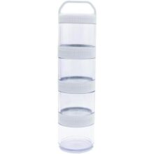 Estojo Pote Multiuso para Suplementos, Frutas o Petiços, Fumê, 4 unidades, Prottector, ref-0056.U/F
