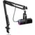 FIFINE conjunto de microfone para jogos XLR/USB, mic dinâmico para PC para podcasting, kit de microfone RGB para computador com suporte para braço de lança,para gravação de voz vocal-AM8T Preto