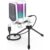 Fifine Microfone Usb, Microfone Para Laptop De Mesa De Gravação De Jogos Para Pc, Microfone Condensador Para Podcasting De Transmissão Rgb Para Jogos On-line, Vocal, Com Botão Mudo- A6v Branco