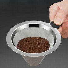 Filtro De Café Inox Reutilizável Individual Dupla Camada Aço