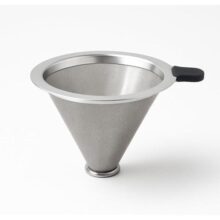 Filtro de Café Reutilizável em Aço Inox Coador Cônico com Malha Fina Permanente Coador de Inox Peneira de Aço Durá