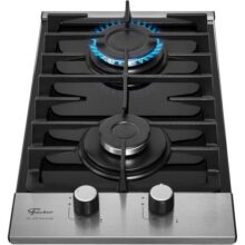FISCHER COOKTOP À GÁS 2 BOCAS PLATINIUM MESA VIDRO PRETO 33795-92120