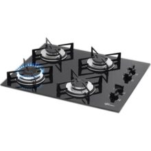 FISCHER COOKTOP GÁS 4 BOCAS MESA VIDRO PRETA BIVOLT 1519-5713