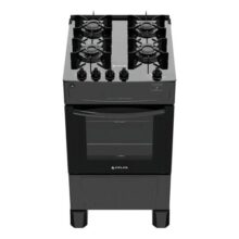 Fogão 4 Bocas À Gás Atlas Mônaco Top Glass Preto Bivolt 110/220V