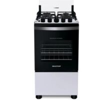 Fogão 4 Bocas Acendimento Automático Clean Bfo4nbb Brastemp Cor Branco 127/220v