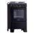 Fogão 4 Bocas Atlas Coliseum Plus Preto A Gás com Mesa de Inox e Forno de 50 Litros