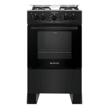Fogão 4 Bocas Preto com Mesa Inox Atlas Mônaco Plus Bivolt 127V/220V 50Litros