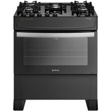 Fogão 5 Bocas Atlas Atenas com mesa de Vidro Acendimento Automático a Gás Preto 110/220V
