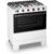 Fogão 5 Bocas Esmaltec F5iab5121 Ideal Super Mesa em Aço Inox Acendimento Automático Branco Bivolt