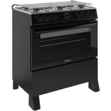 Fogão 6 Bocas a Gás Itatiaia Star New com Acendimento Automático e Forno 82l Preto Bivolt