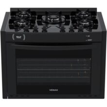 Fogao A Gas De Embutir Gaudi Prisma Vitreo Bl 5q Preto Gas Glp