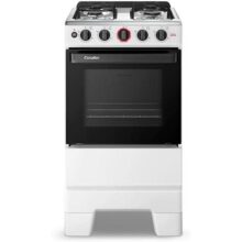 Fogão a Gás Mesa Inox Forno 50L Limpa Fácil e Acendimento Automático Esmaltec IDEAL Super F4IAB Cor Branco 4 bocas Bivolt