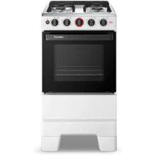 Fogão a Gás Mesa Inox Forno 50L Limpa Fácil e Acendimento Automático Esmaltec IDEAL Super F4IAB Cor Branco 4 bocas Bivolt