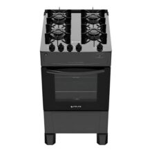 Fogão Atlas Mônaco 4 Bocas Top Glass Preto – Bivolt