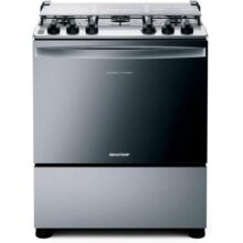 Fogão Brastemp 5 Bocas Cor Inox Com Botões Removíveis E Exclusivo Aro Protetor – BFS5NCR BIVOLT