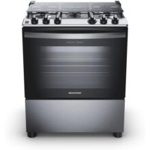 Fogão Brastemp 5 Bocas Cor Inox Com Turbo Chama – Bfs5gdr 110v