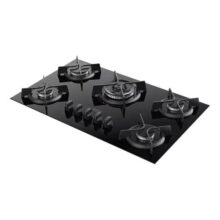 Fogão cooktop a Gás Dako fogão Cooktop embutir preto bivolt 5 queimadores