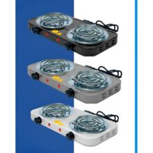 Fogão Cooktop Fogareiro Elétrico 2 Boca Portátil 2500 Watts Preto