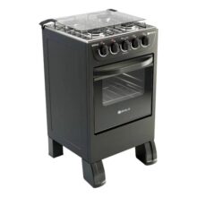 Fogão New Sirius 4 Bocas Mesa Inox Braslar Cor Preto