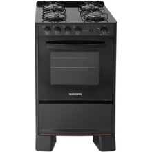 Fogão Suggar Cook Glass 4 Queimadores Mesa Vidro Preto Bivolt FGVCG410PT