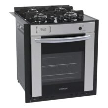 Fogão Venax Gaudí Prisma Vítreo com porta com visor 127/220V – inox